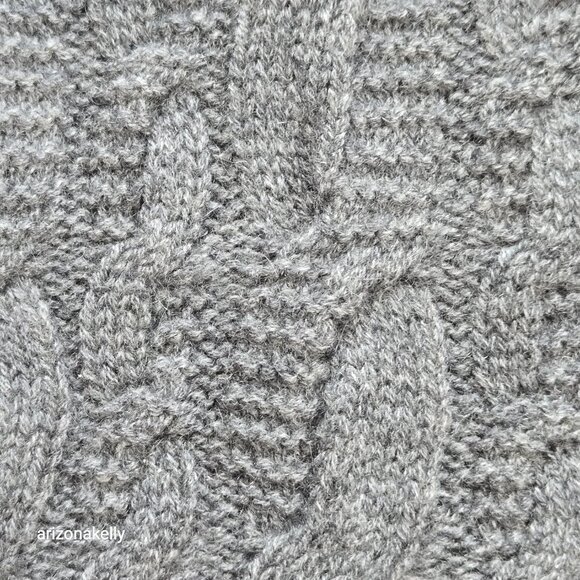 Nordstrom Cashmere Cable Knit Scarf Grey - Picture 6 of 9